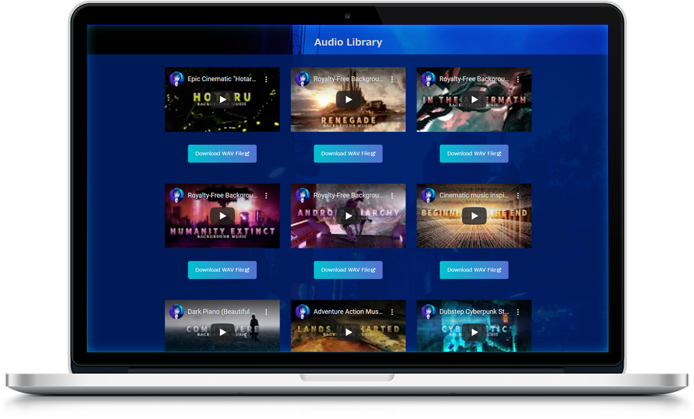 商用利用可能なロイヤリティフリー音源の購入ページ